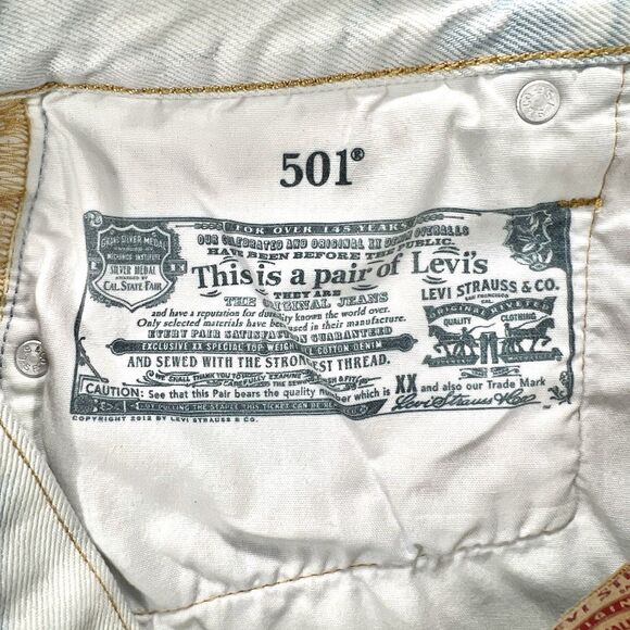 Levi’s 501 Women’s Denim Cutoff Shorts W29 Light Wash High Rise Frayed Hem - Picture 7 of 8